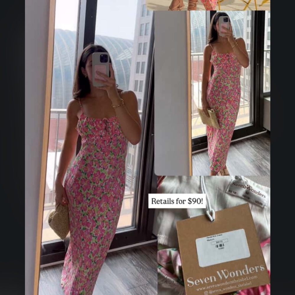 Chic Pink Floral Maxi Dress